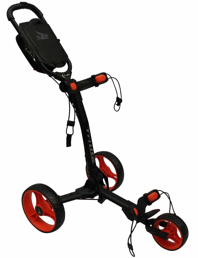 Fairway Golf UK Axglo TriLite 3 Wheel Golf Trolley- Black/Red
