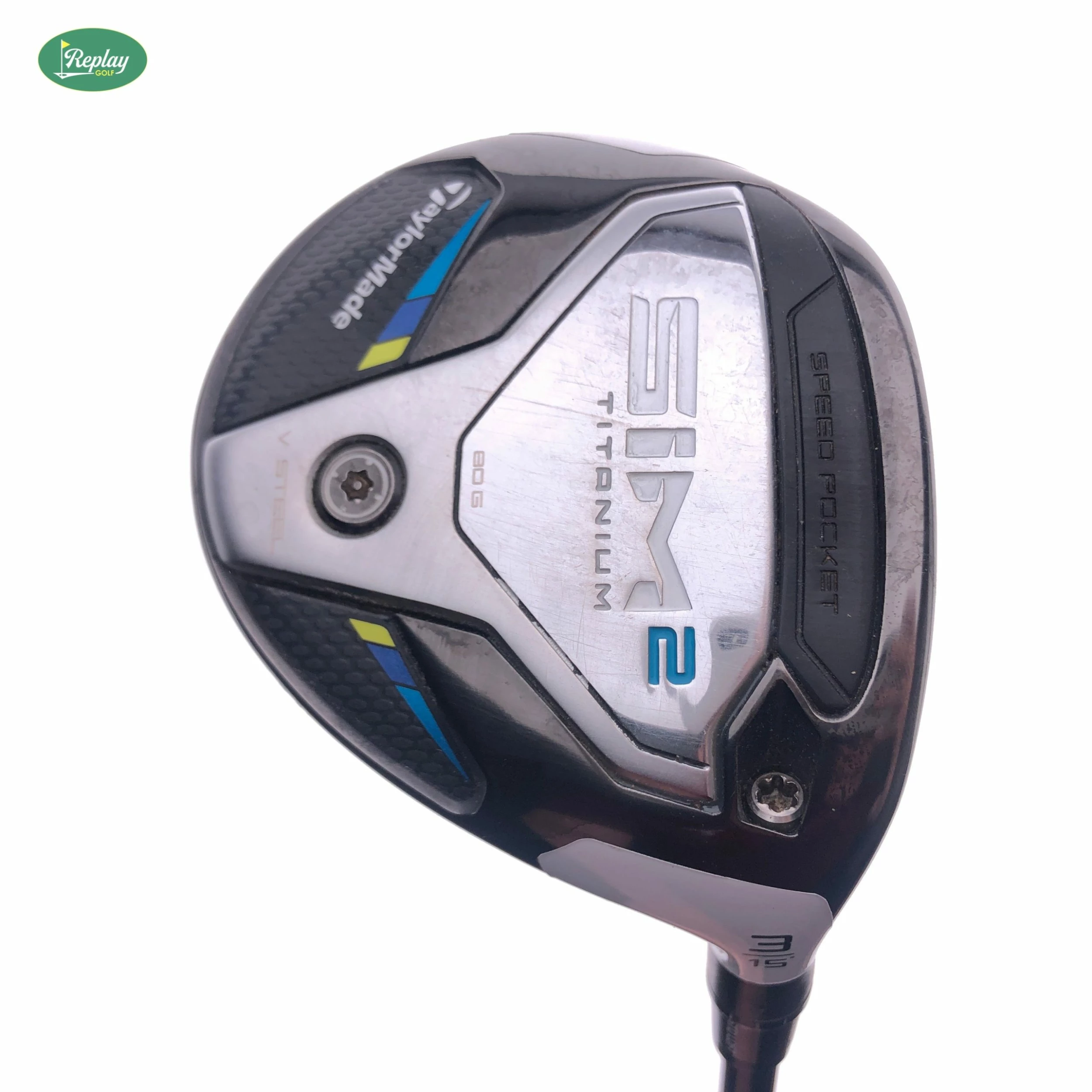 Used TaylorMade Sim2 Titanium 3 Wood / 15 Degree / Tensei AV Blue Regular Flex