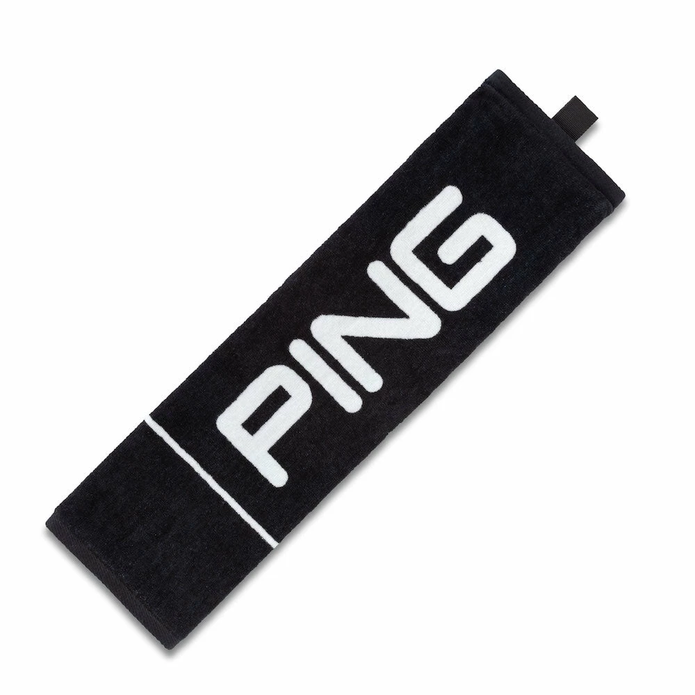 Fairway Golf UK Ping Tri-Fold Golf Towel - Black/White