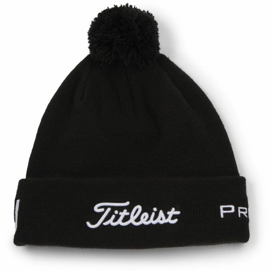 Fairway Golf UK Titleist Tour Pom Pom Golf Beanie Hat- Black